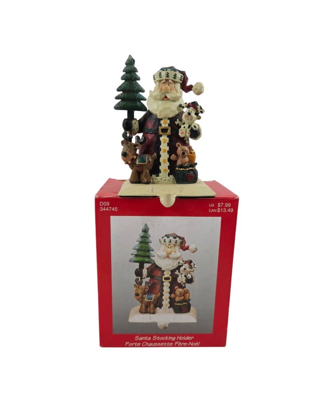 Michaels Santa Stocking Holder Resin Deer Dog Tree Christmas Decor Holiday